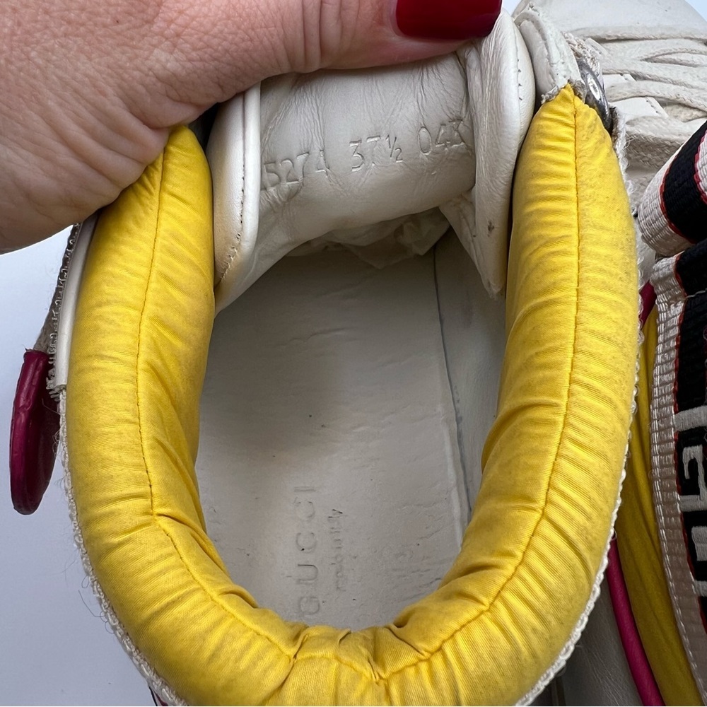 Gucci Signature Web Stripe Ace High Top Sneakers - Picture 9 of 9